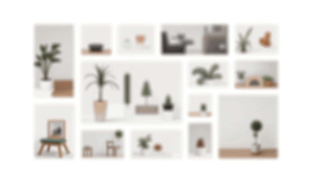 Exemplo de layout masonry com imagens de diferentes tamanhos organizadas de forma harmoniosa